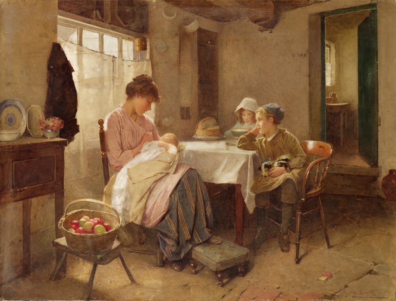 La nueva llegada (óleo sobre lienzo) de Carlton Alfred Smith