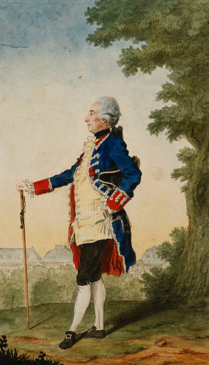 El Barón de Bombelles en las Tullerías, 1765 de Carmontelle