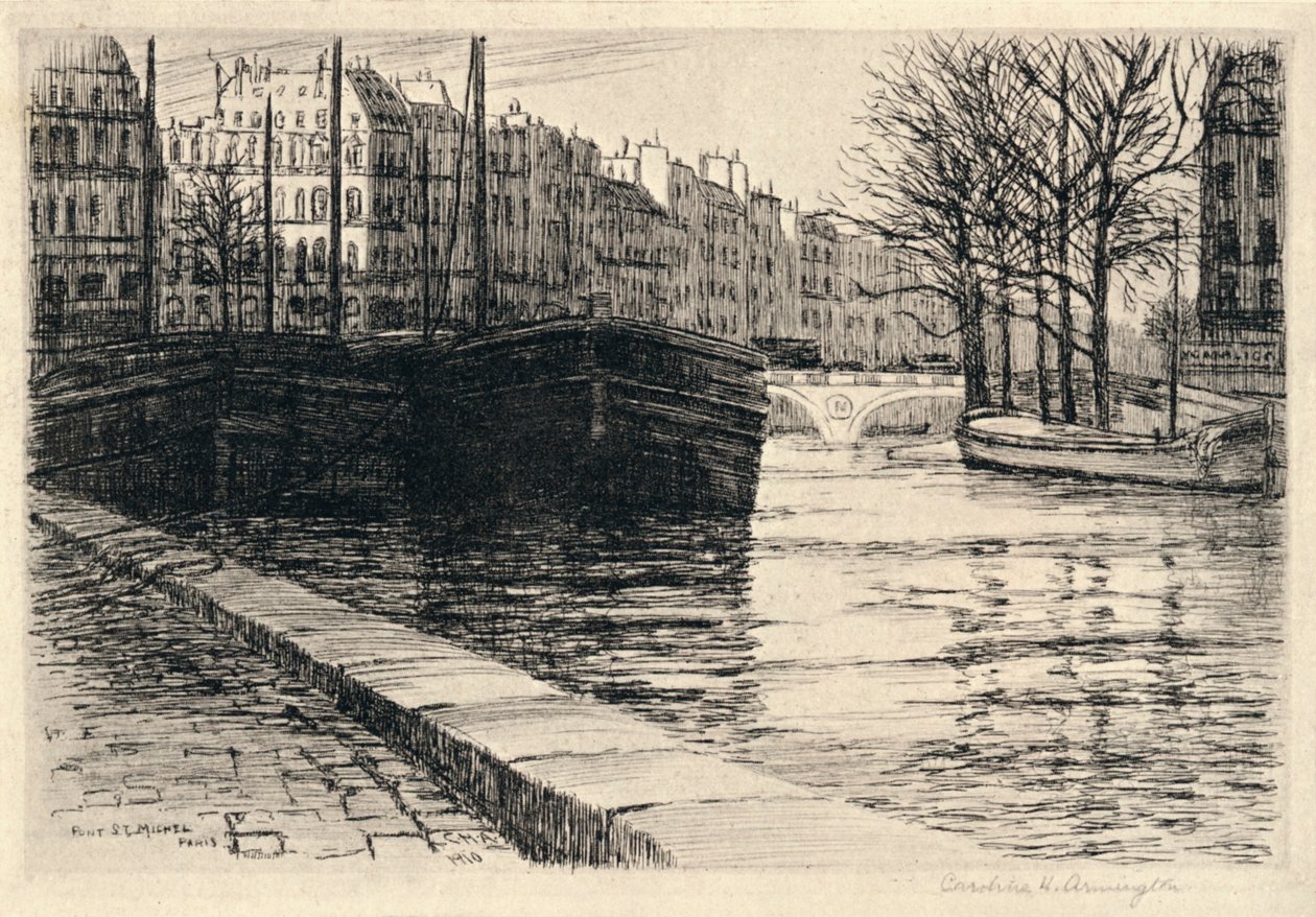 El Puente St Michel, 1915 de Caroline Helena Armington