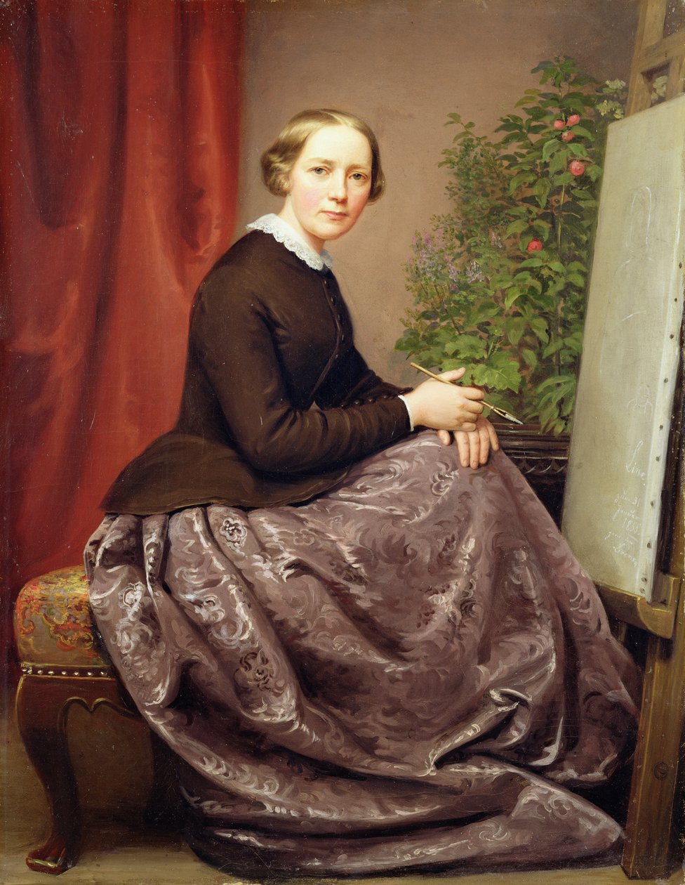 Autorretrato, 1855 de Caroline von der Embde