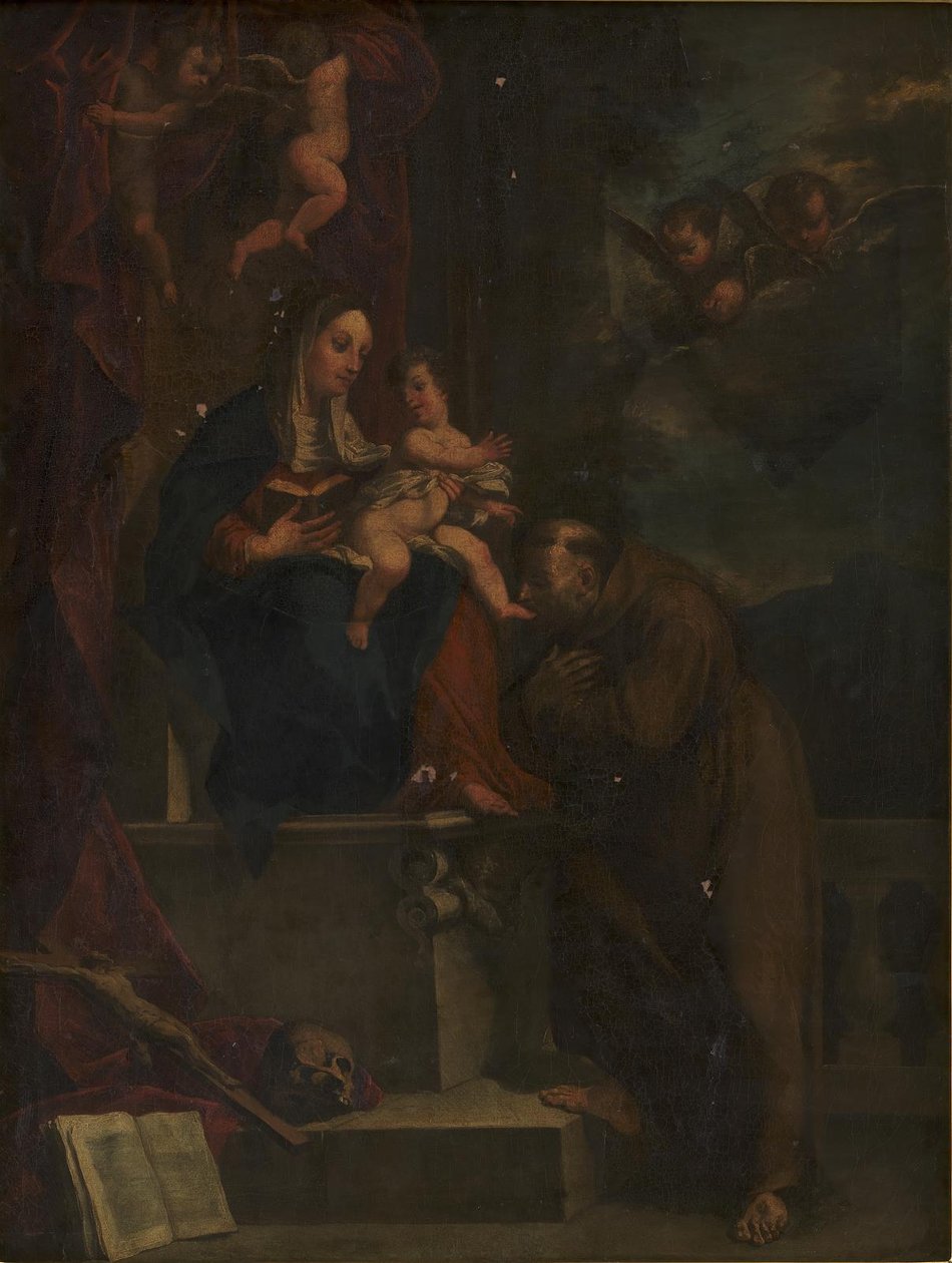 María, Jesús y San Francisco de Carracci