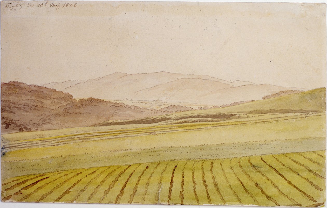 Paisaje bohemio de Caspar David Friedrich