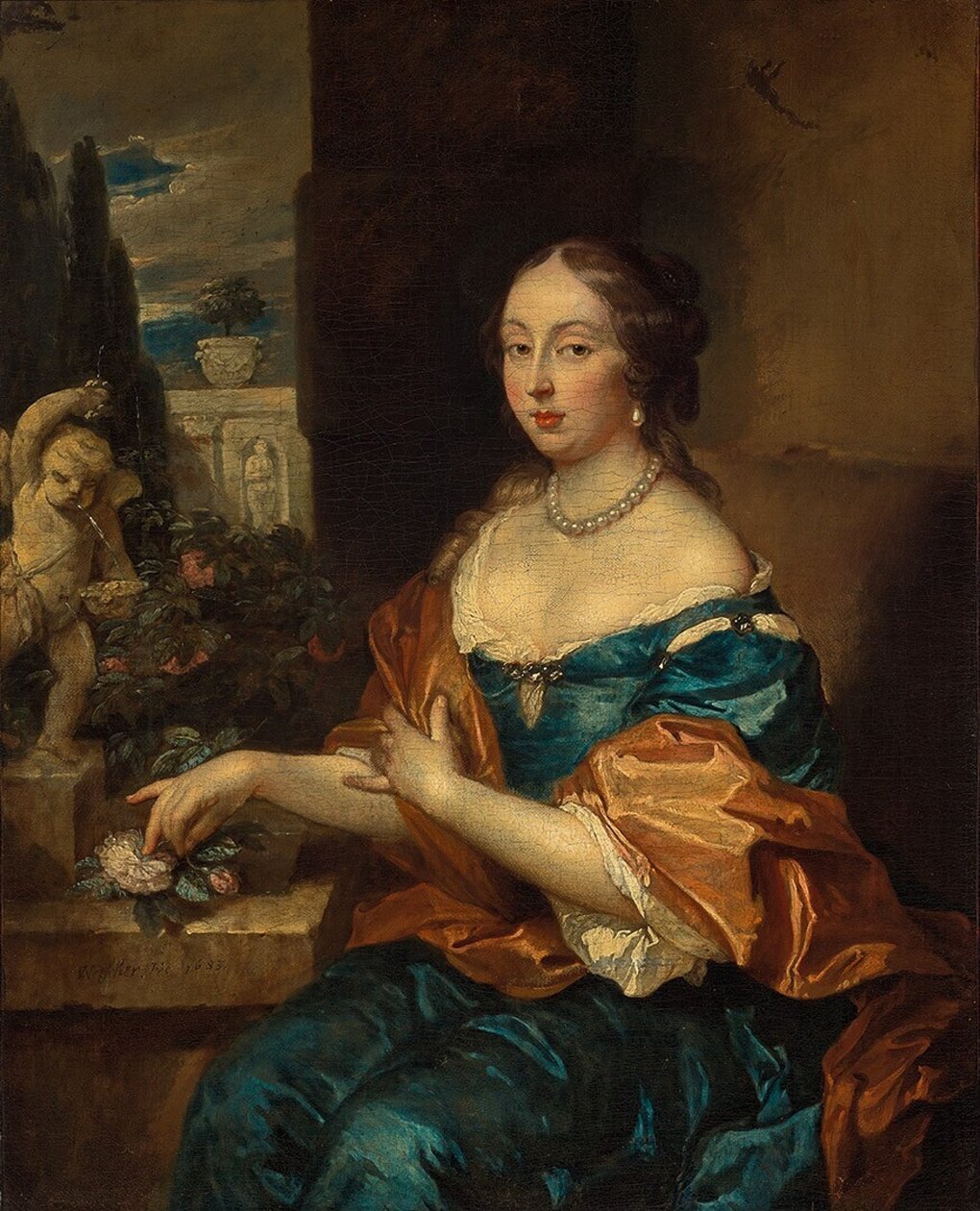 Retrato de una mujer de Caspar Netscher