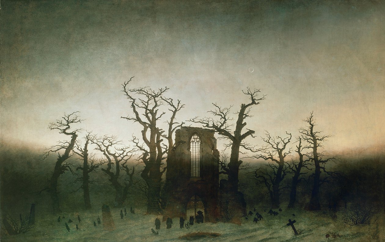 Abadía en el robledal de Caspar David Friedrich