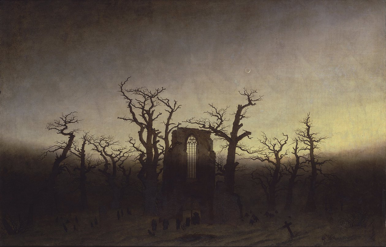 Abadía en el bosque de robles de Caspar David Friedrich