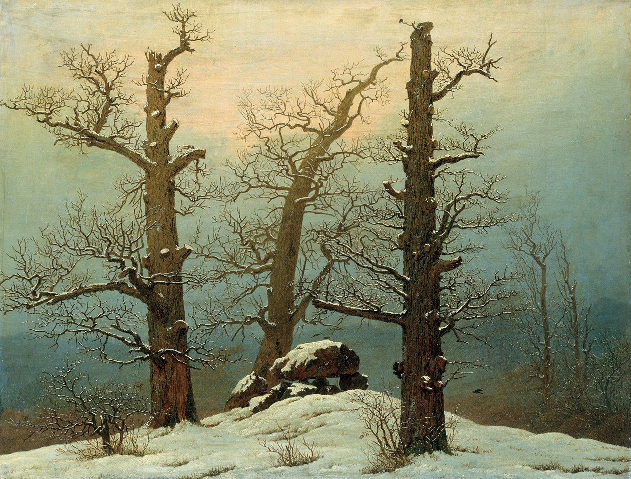 Cairn en la Nieve, 1807 de Caspar David Friedrich