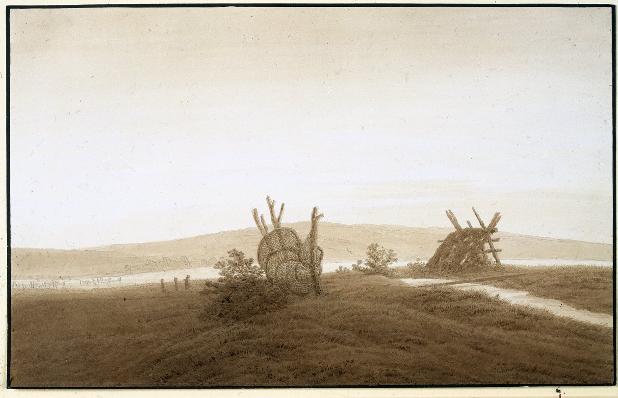 Caspar David Friedrich "Lago Tollense", hacia 1806 de Caspar David Friedrich