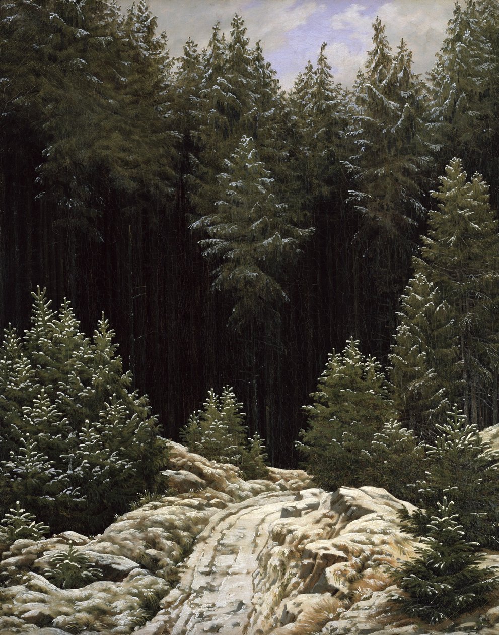 Nieve temprana de Caspar David Friedrich