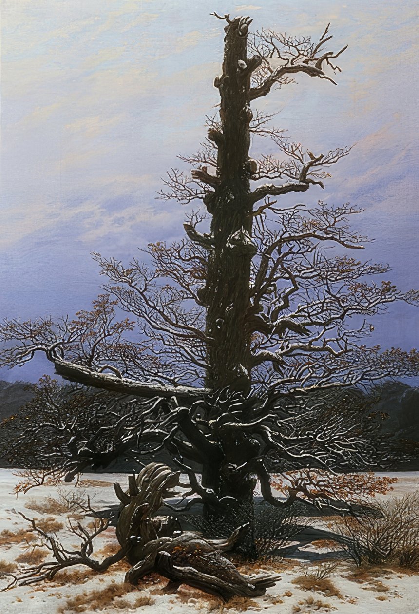 Roble en la nieve de Caspar David Friedrich