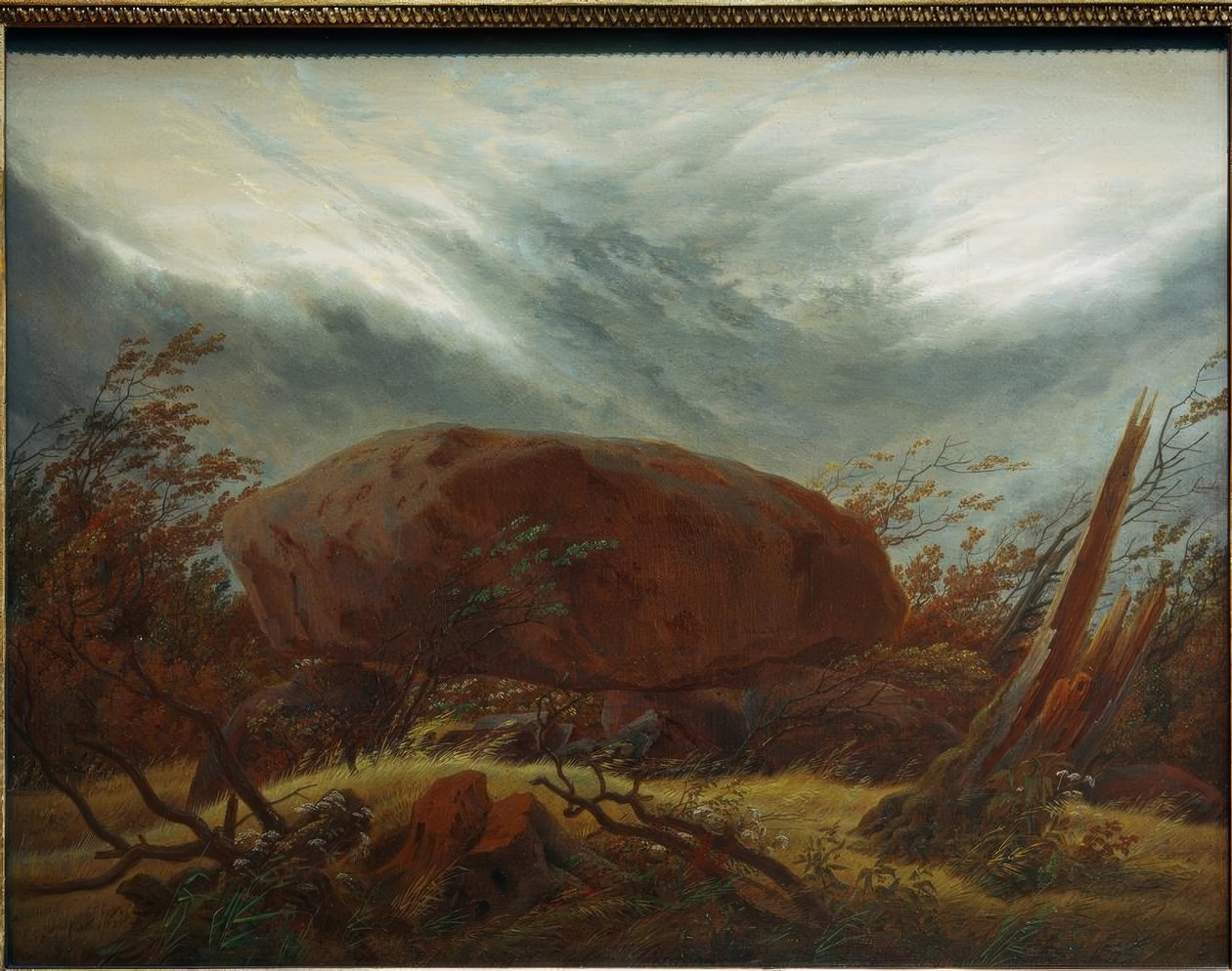 Túmulo en otoño de Caspar David Friedrich