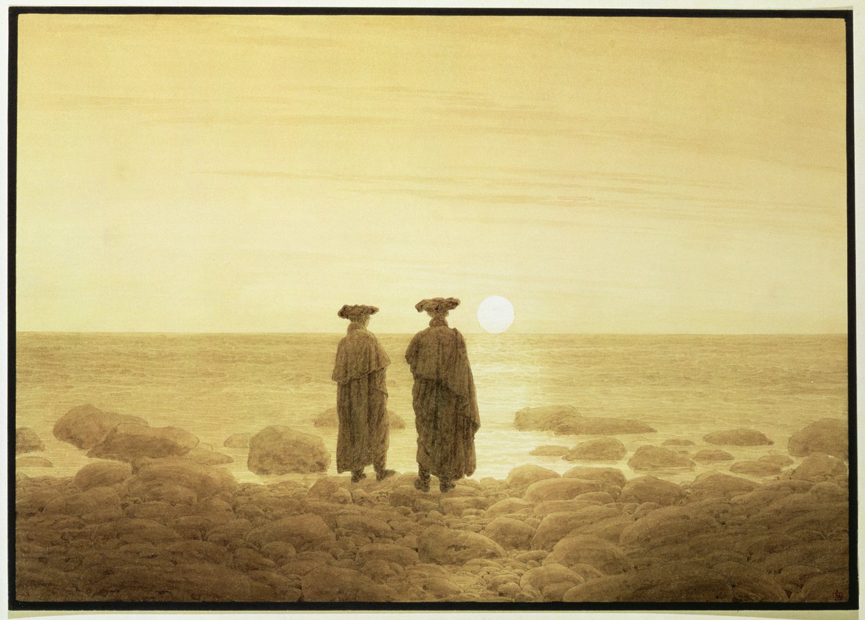 Salida de la luna, 1835-7 de Caspar David Friedrich