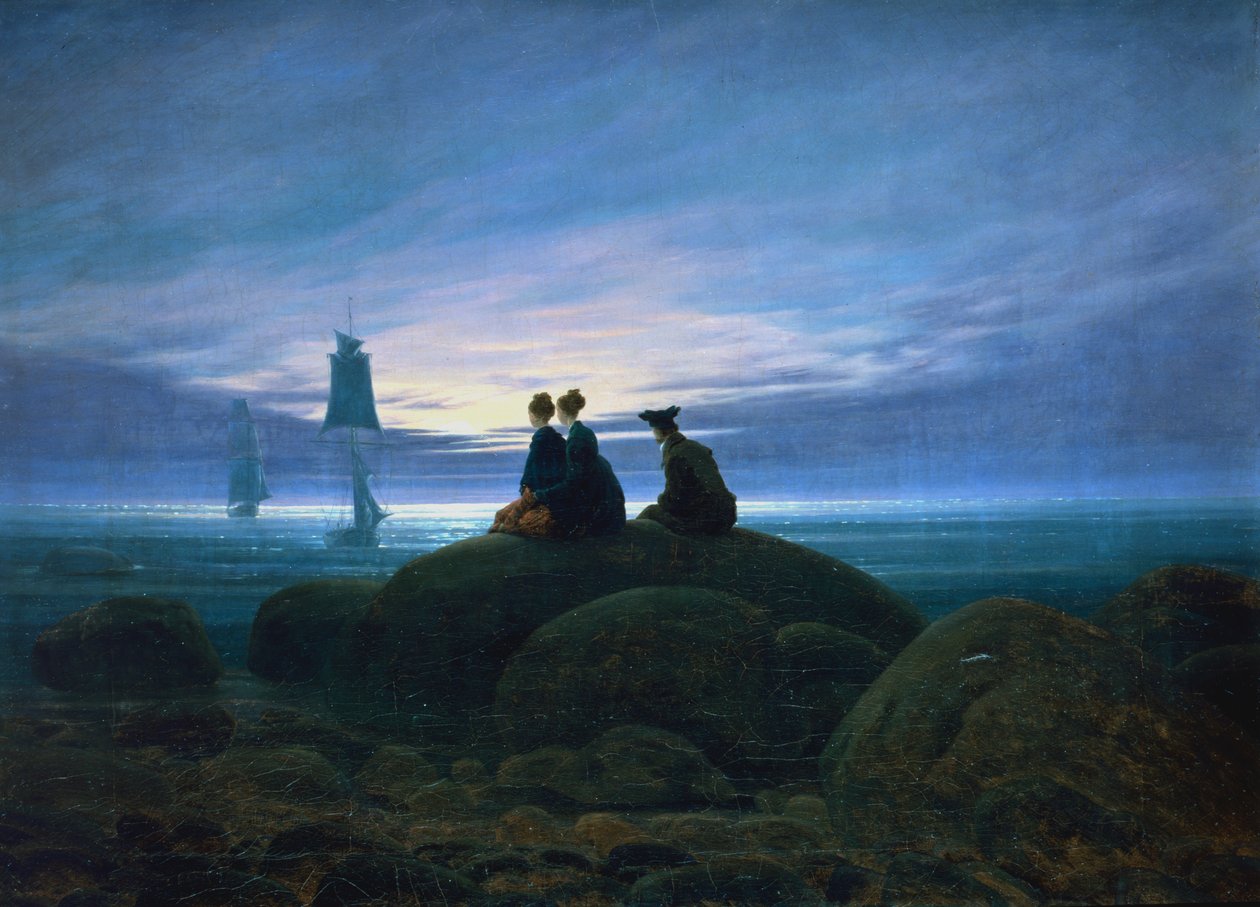 Salida de la Luna sobre el Mar de Caspar David Friedrich