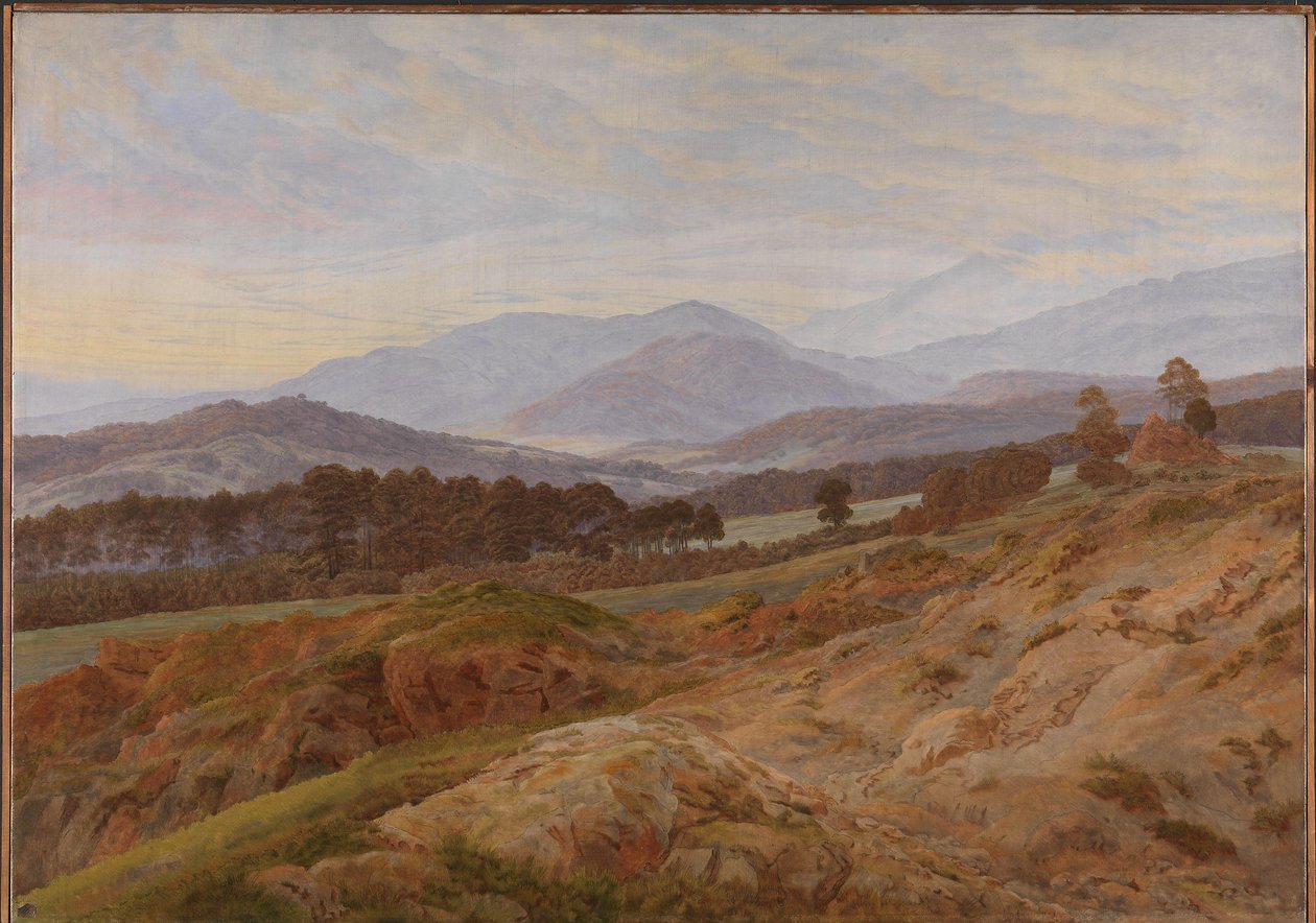 Paisaje de montañas gigantes de Caspar David Friedrich