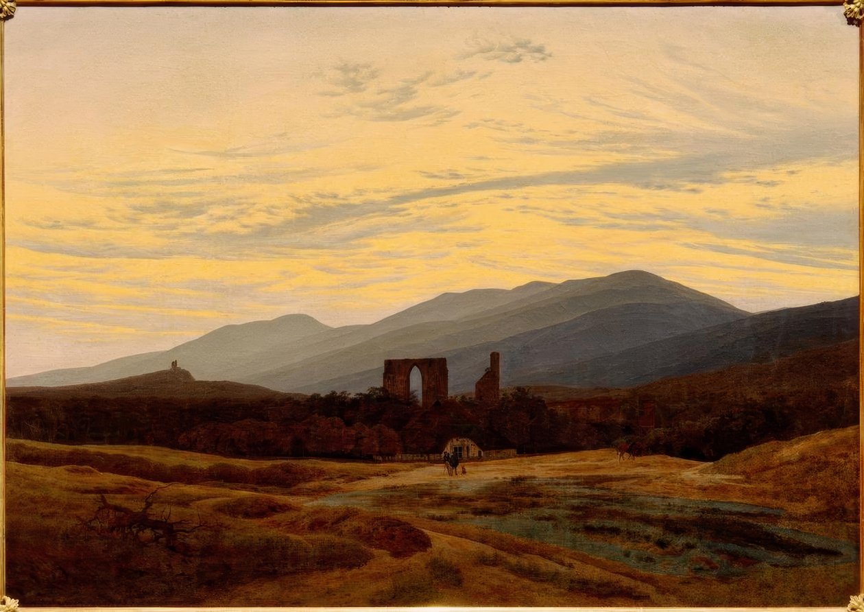 Ruina en los Montes Gigantes de Caspar David Friedrich