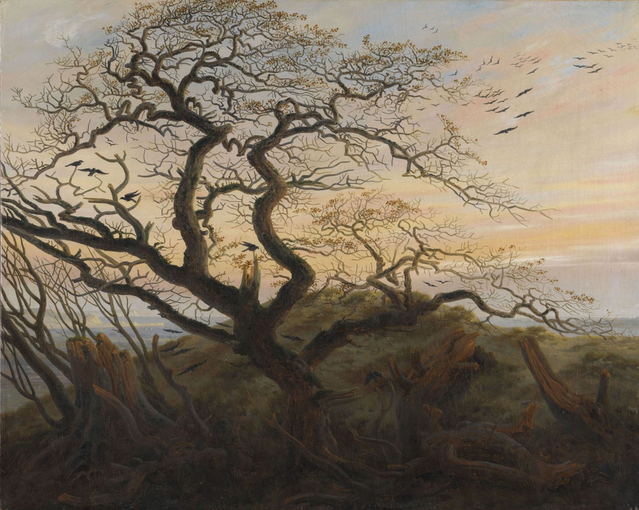 El árbol de los cuervos de Caspar David Friedrich