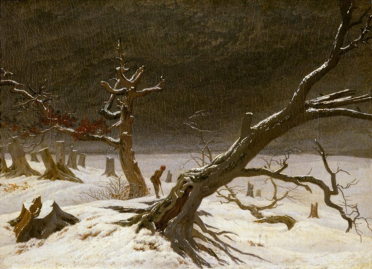 Paisaje de invierno de Caspar David Friedrich