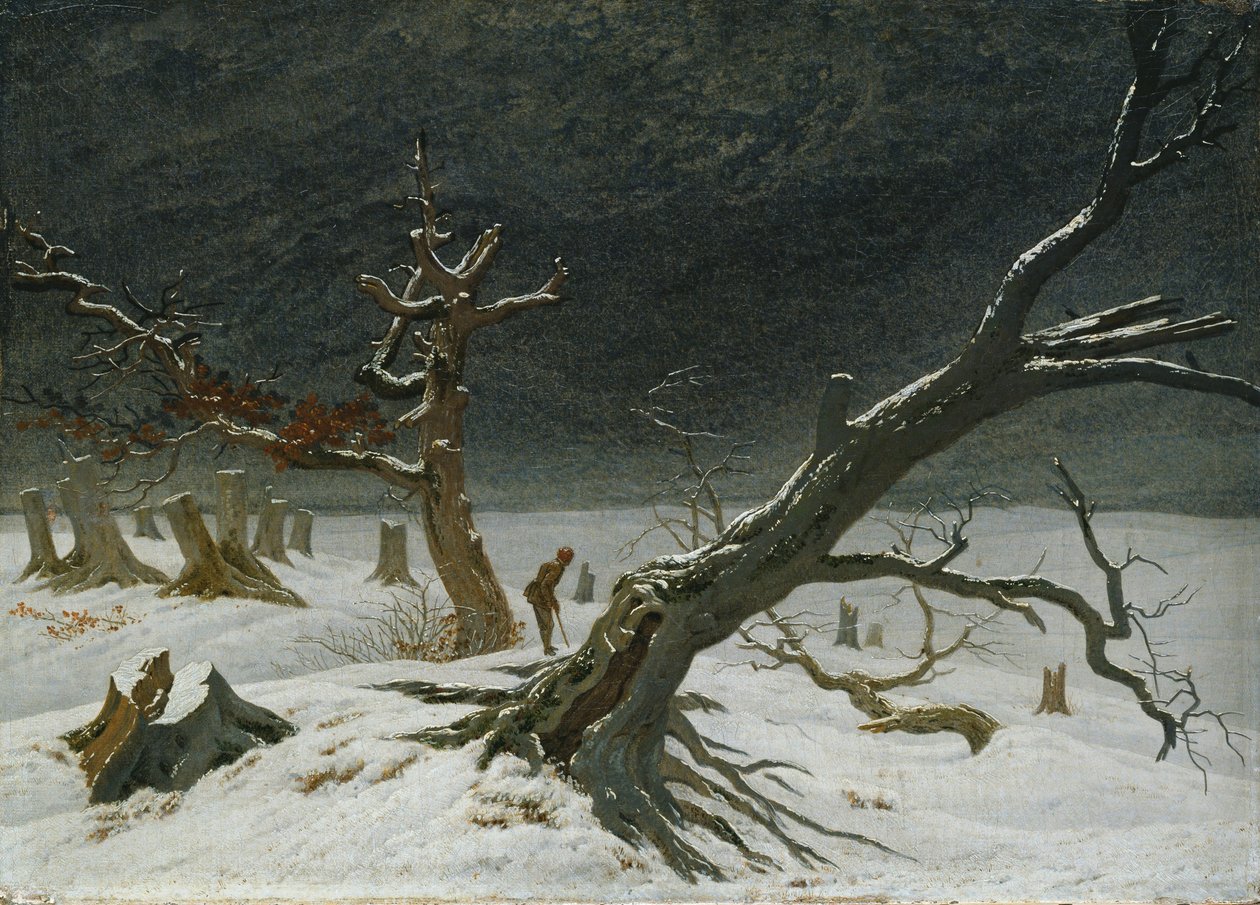 Paisaje invernal de Caspar David Friedrich