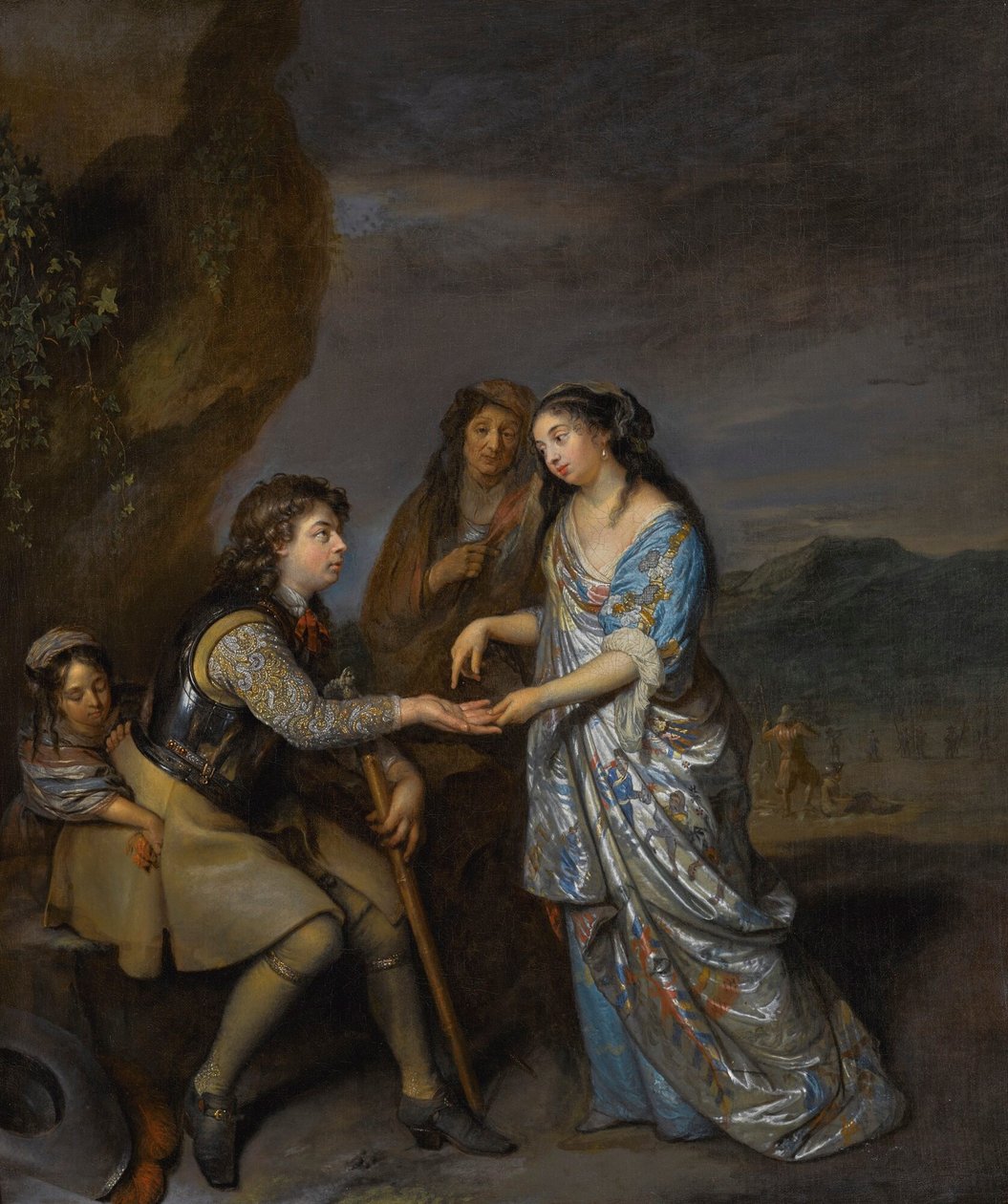 El plato de la fortuna de Caspar Netscher