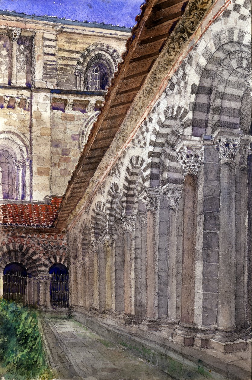 Claustro de la Catedral en Le Puy, 1929 de Cass Gilbert