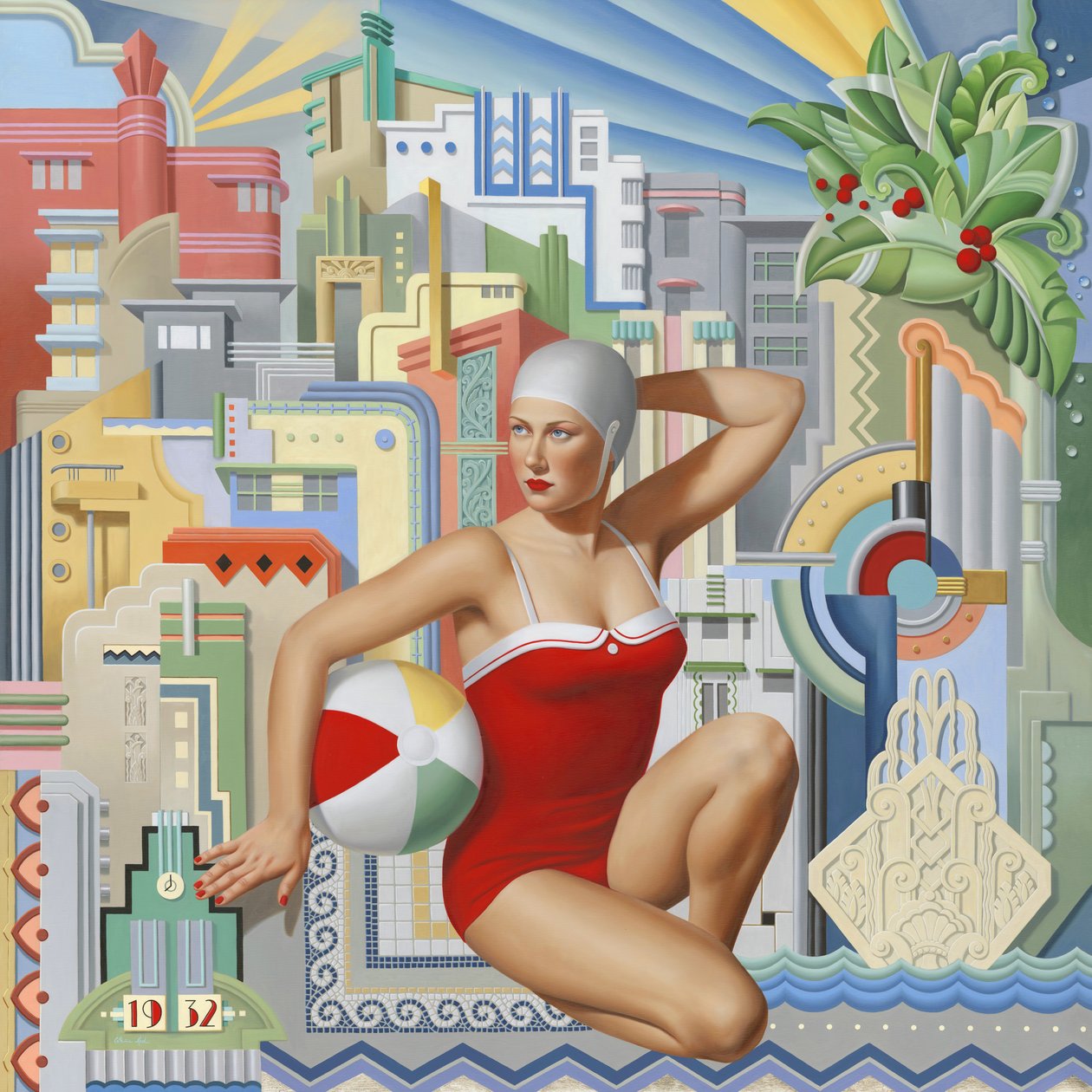 Halcyon 1932, 2024 (óleo sobre lino) de Catherine Abel