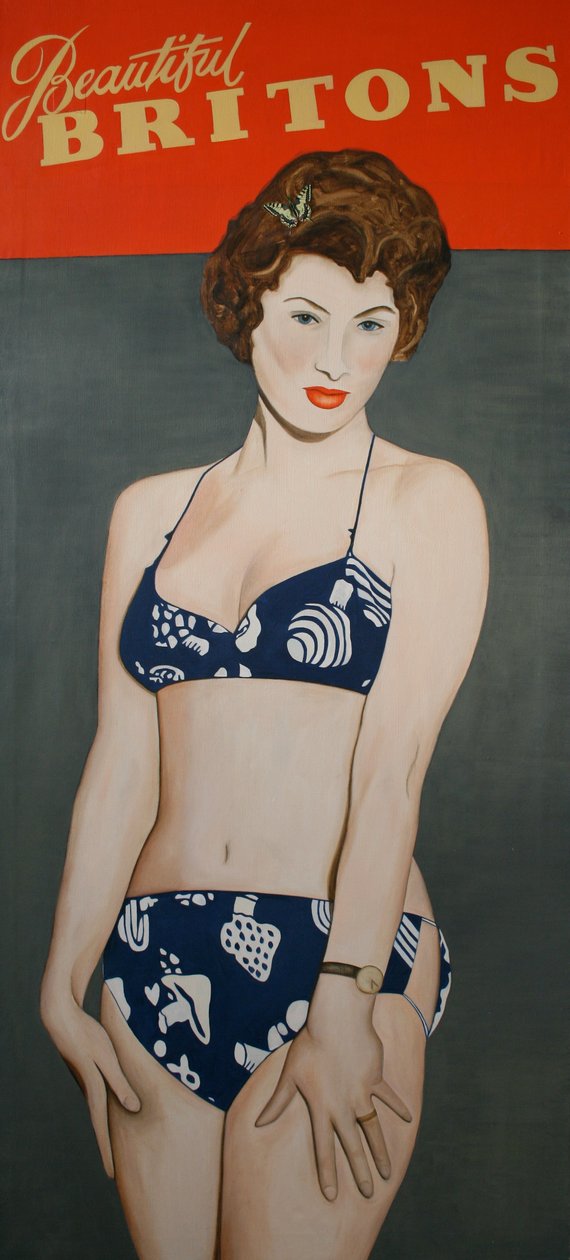 Beautiful Britons, 2007 (óleo sobre lino) de Cathy Lomax