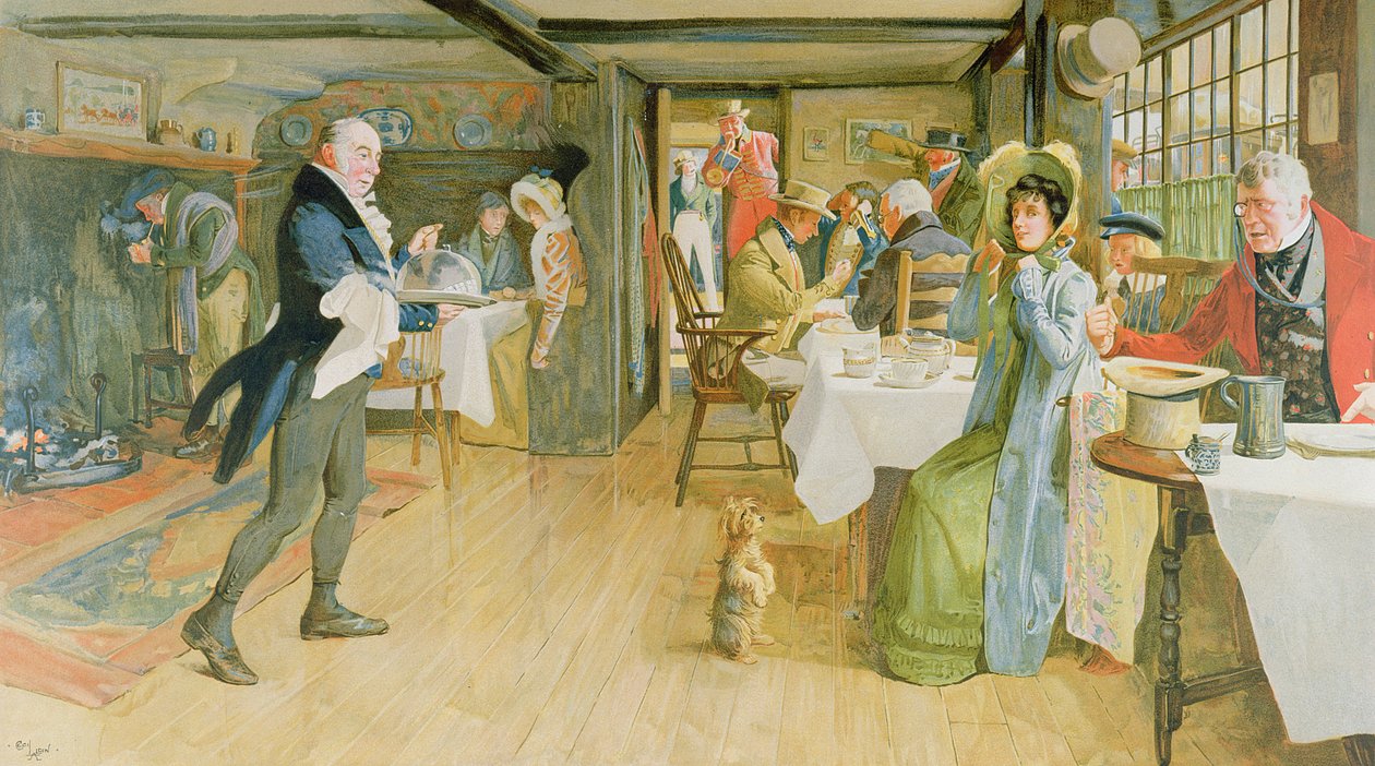 Mendigando por la cena de Cecil Charles Windsor Aldin