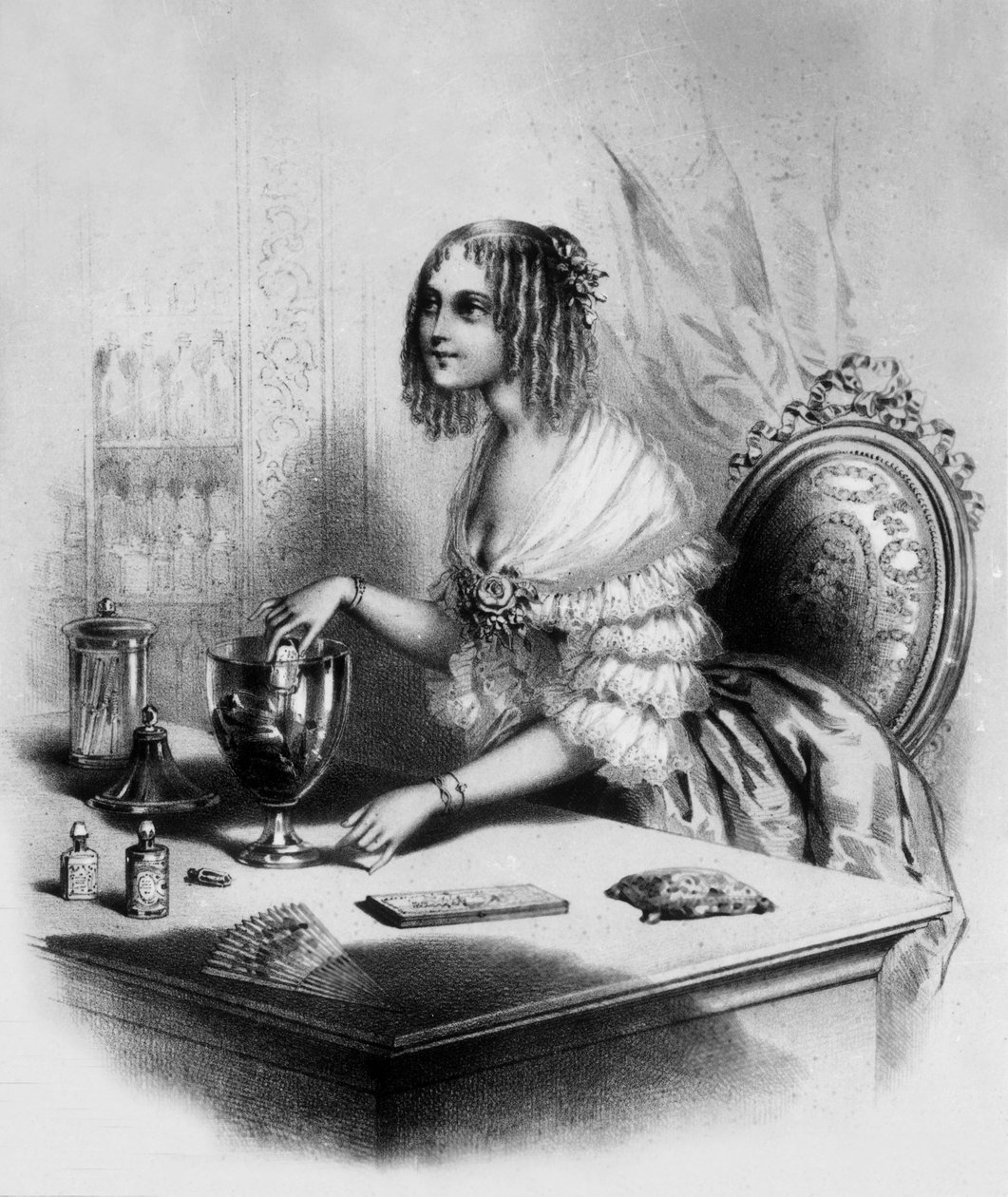 Vendedora de perfumes en París de Celestin Deshayes
