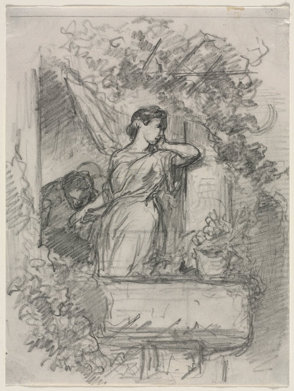 En el Balcón de Celestin Francois Nanteuil