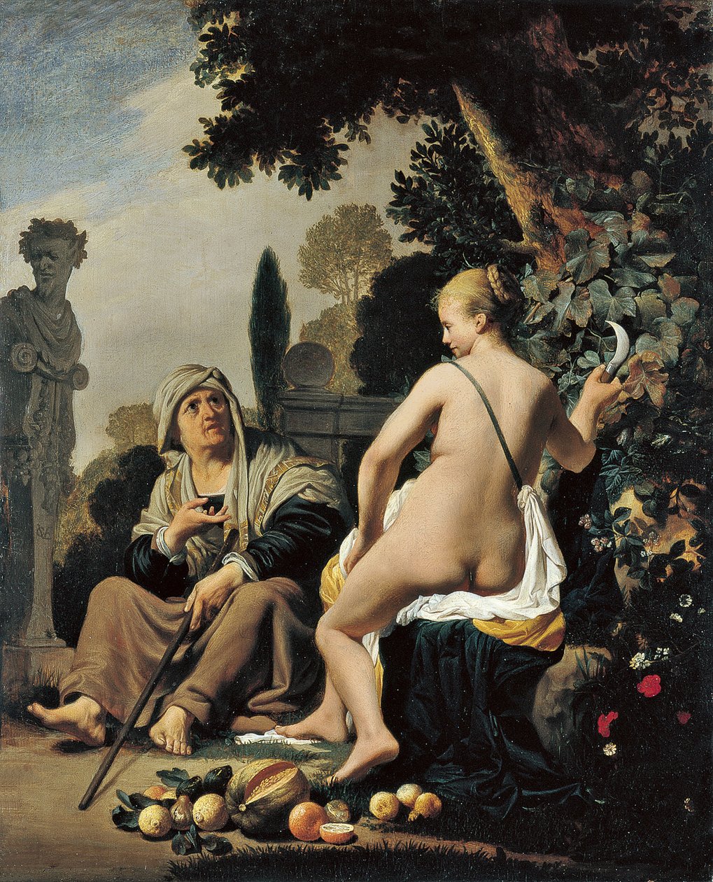 Vertumno y Pomona de Cesar Boetius van Everdingen