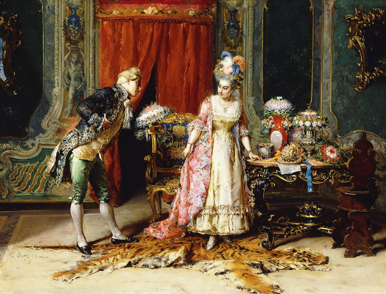 Flores para su señoría, 1875 de Cesare Auguste Detti