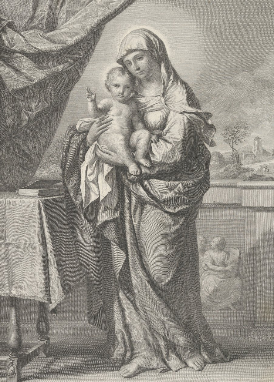 Virgen y Niño, siglo XIX de Cesare Ferreri