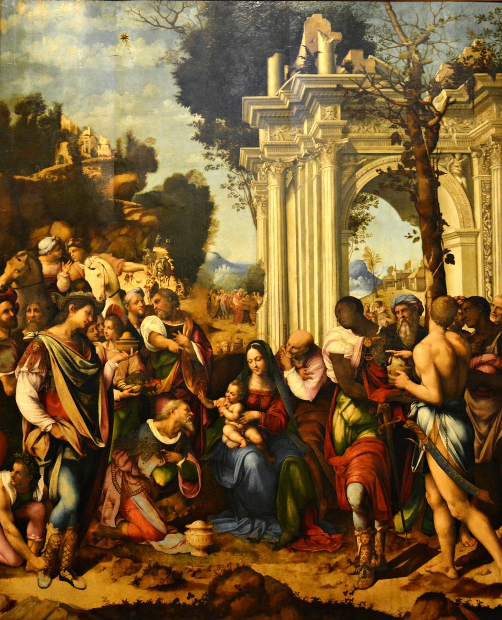 Adoración de los Reyes Magos de Cesare da Sesto