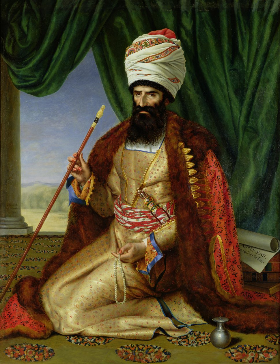 Retrato de Asker-Khan, embajador de Persia, en París en 1808, 1809 de Cesarine Davin