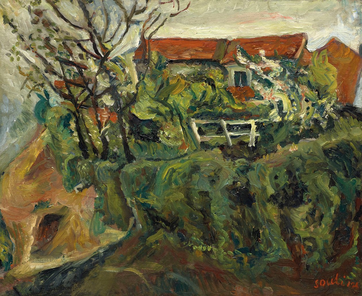 Casas en un paisaje, ca. 1918-1919 de Chaim Soutine