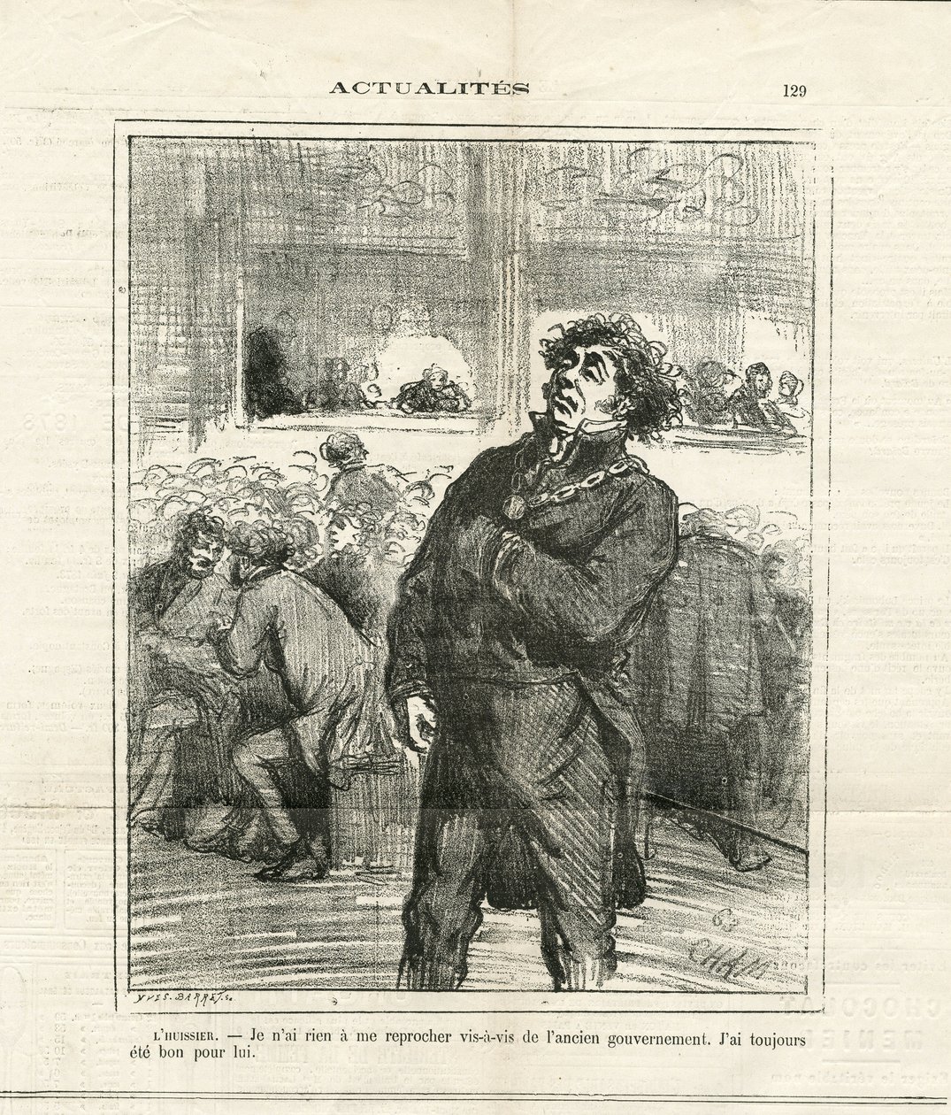 Ilustración de Cham (1819-1879) en Le Charivari de Amédée de Noé