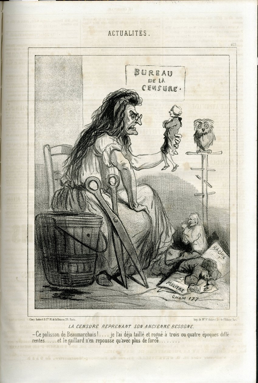 Ilustración de Cham (1819-1879) en Le Charivari de Amédée de Noé