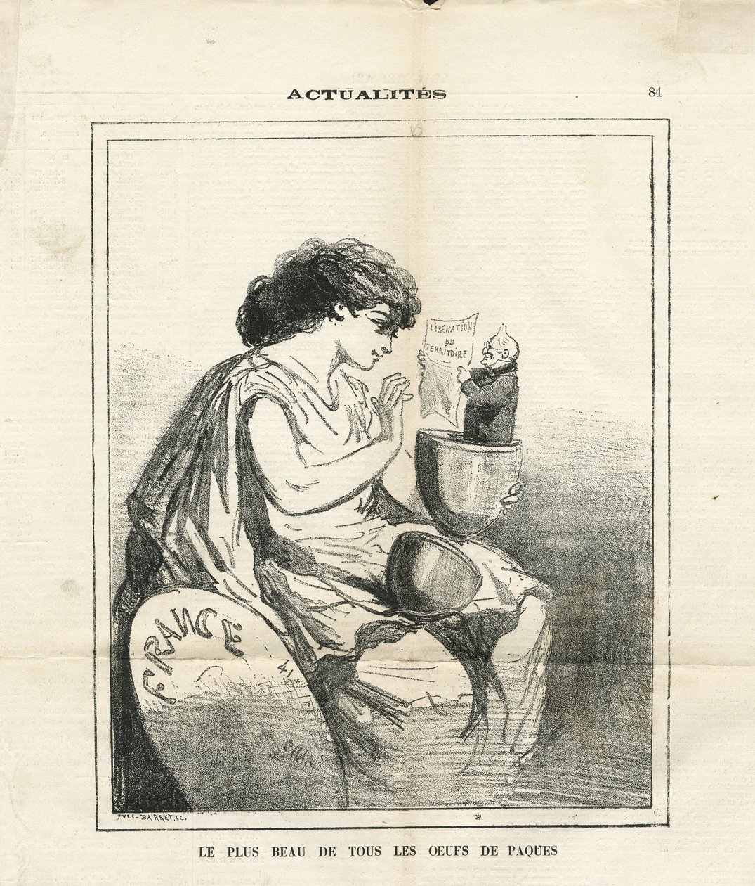 Ilustración de Cham (1819-1879) en Le Charivari de Amédée de Noé