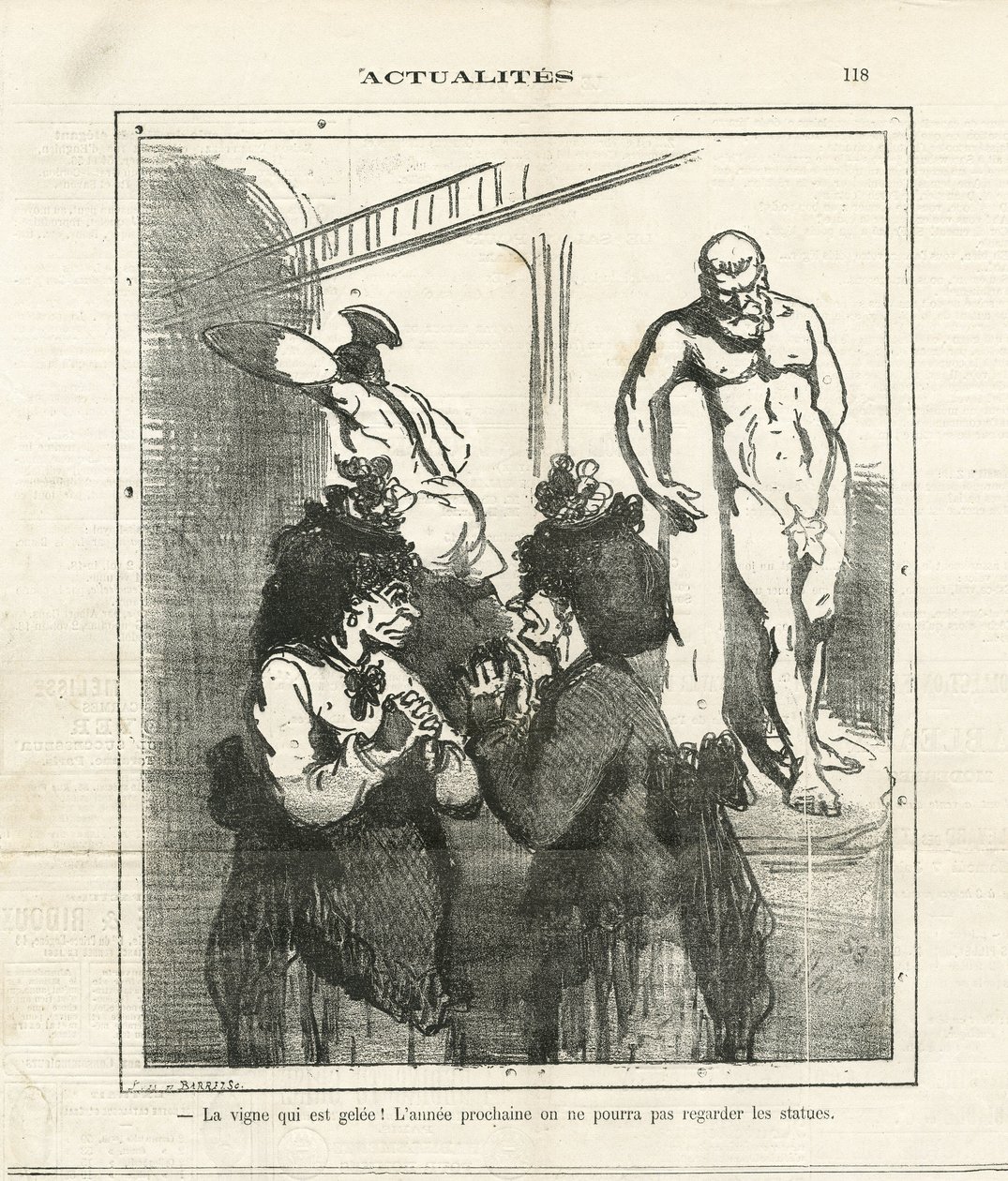Ilustración de Cham (1819-1879) en Le Charivari de Amédée de Noé