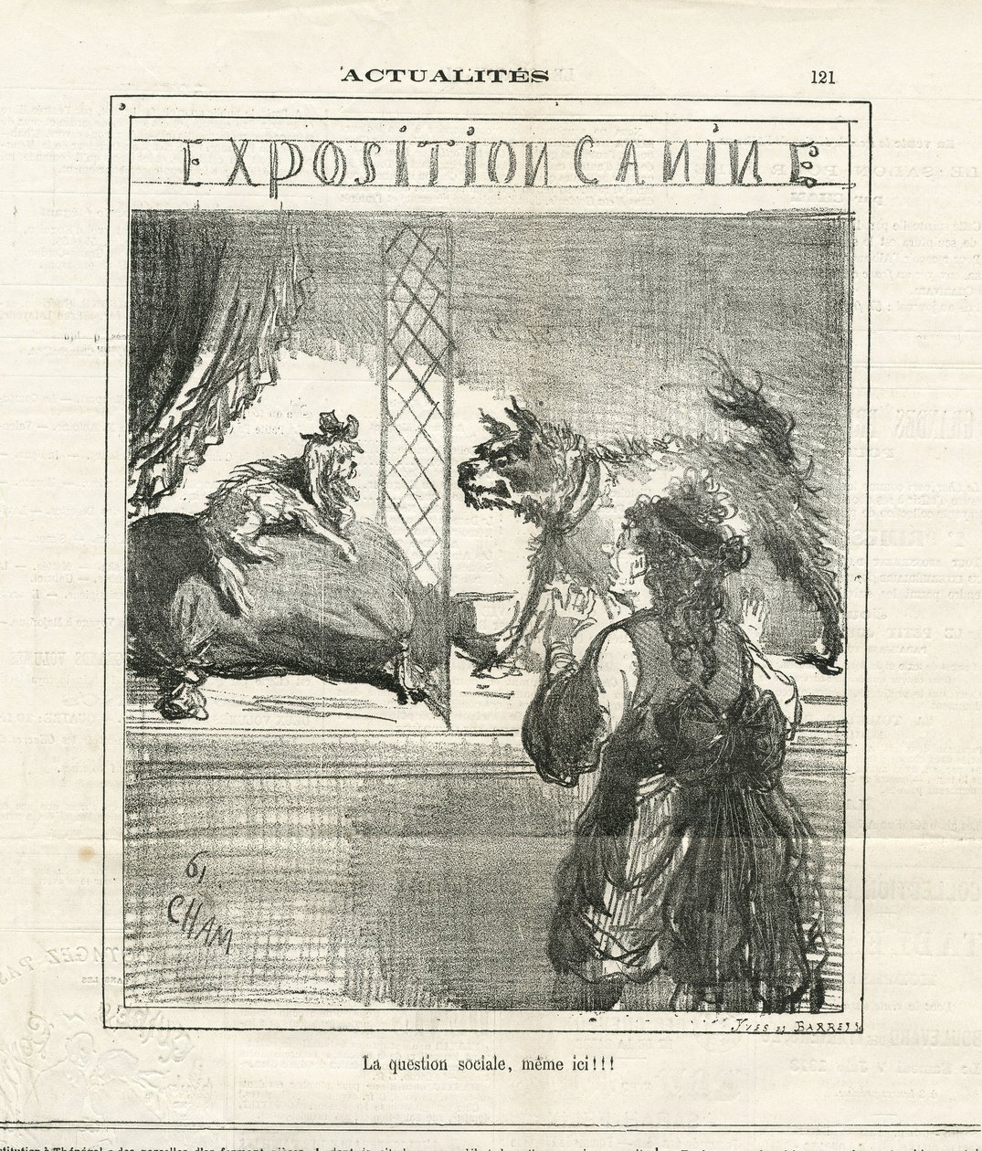 Ilustración de Cham (1819-1879) en The Charivari de Amédée de Noé