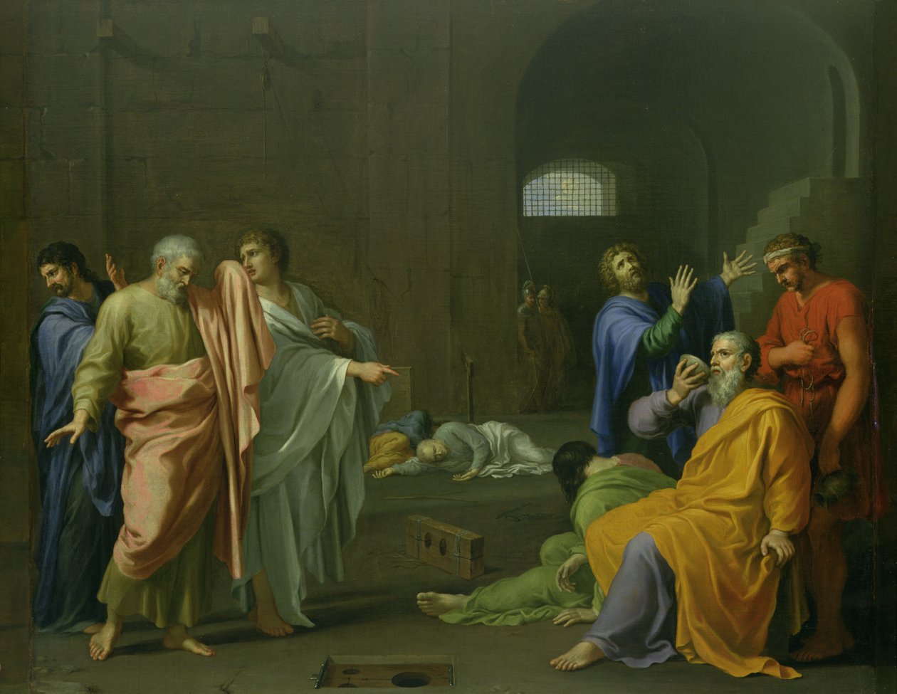 La muerte de Sócrates (469-399 a.C.) c.1650 de Charles Alphonse Dufresnoy