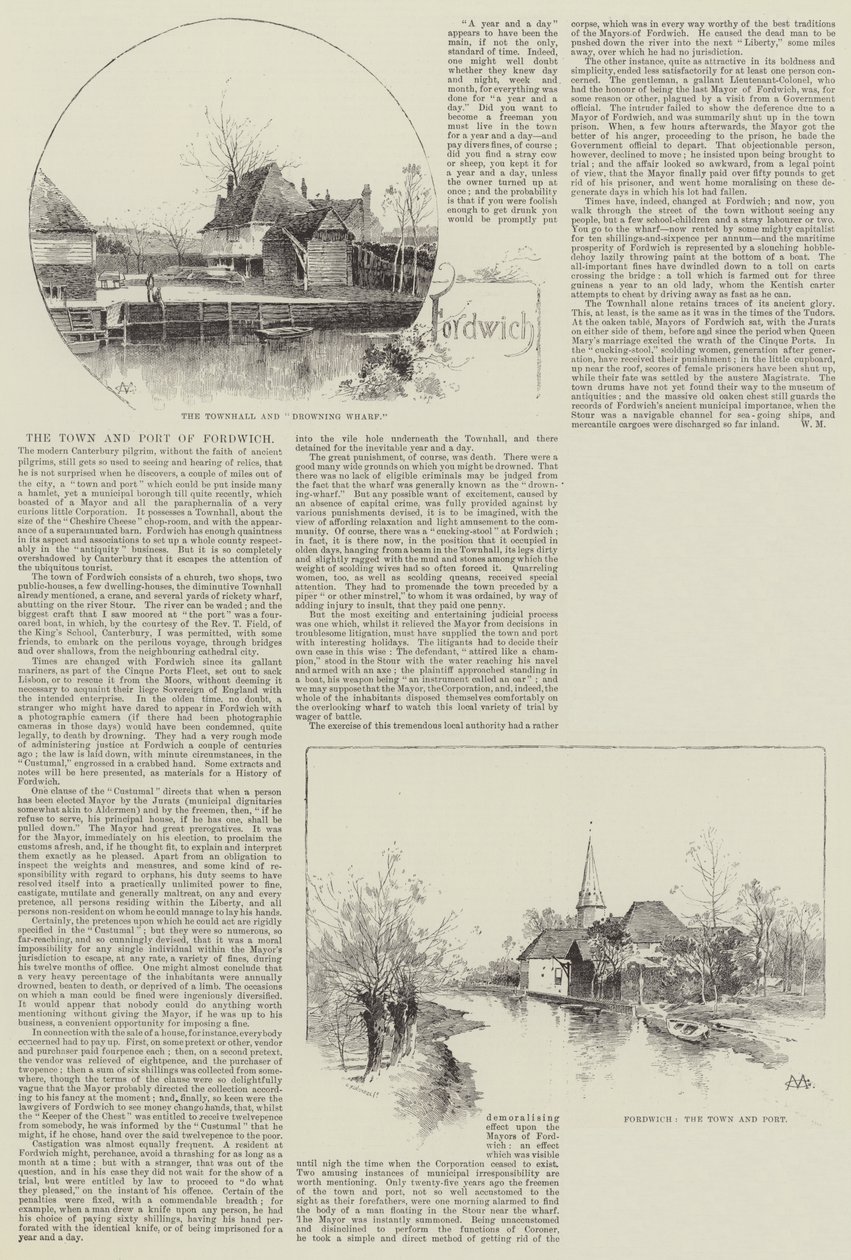 La ciudad y el puerto de Fordwich de Charles Auguste Loye