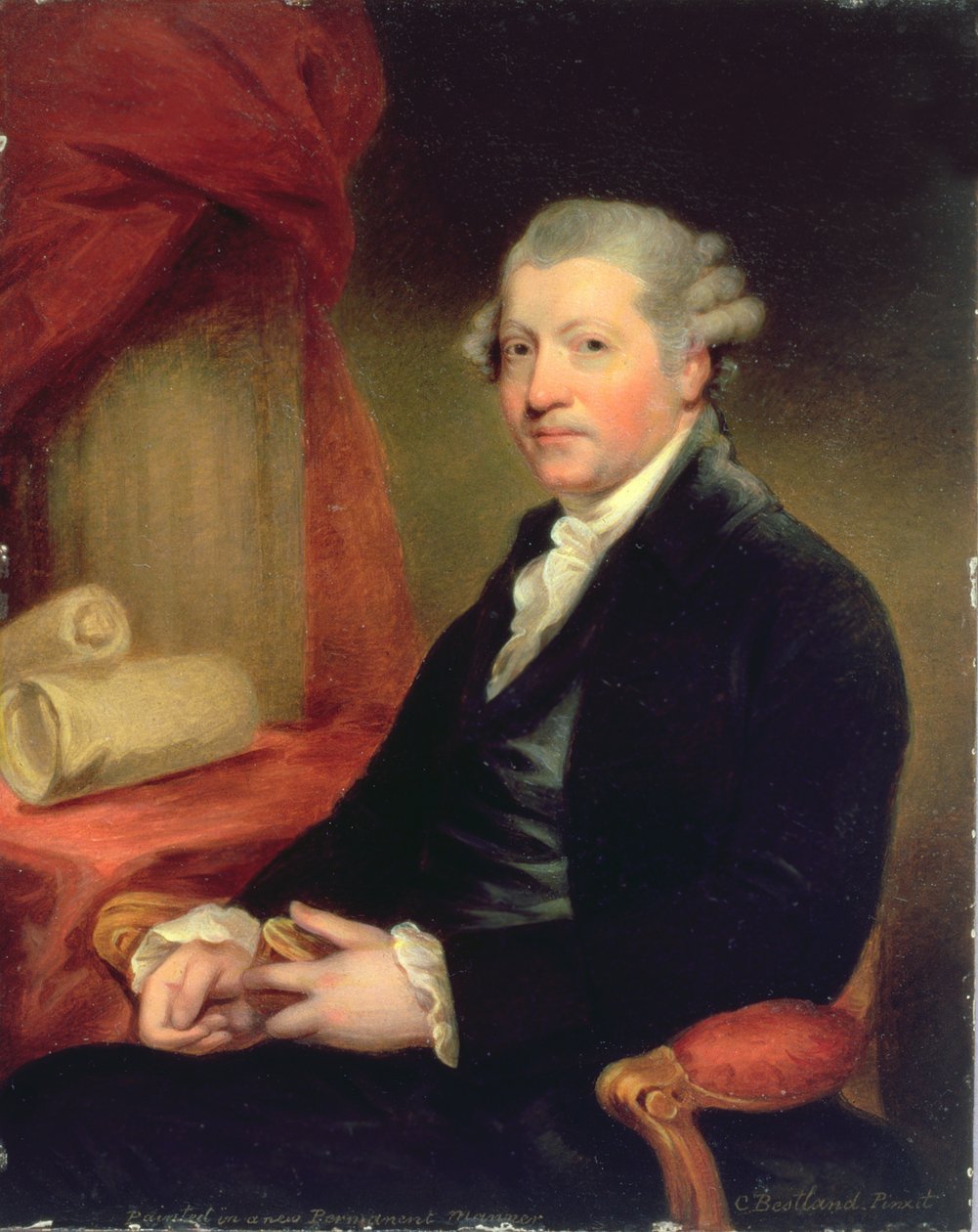 Retrato de Joshua Reynolds, siglo XVIII de Charles Bestland