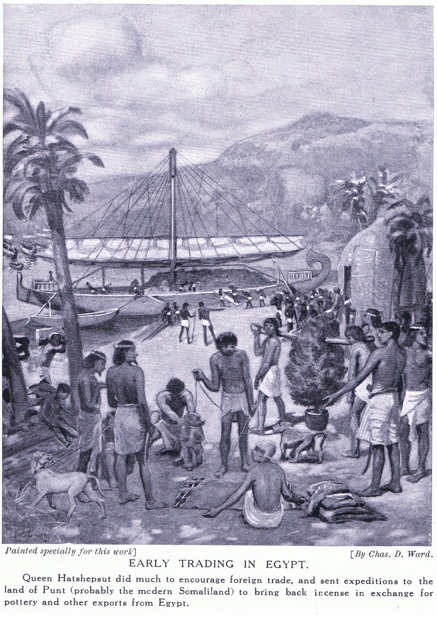 Comercio temprano en Egipto, c.1920 de Charles Daniel Ward