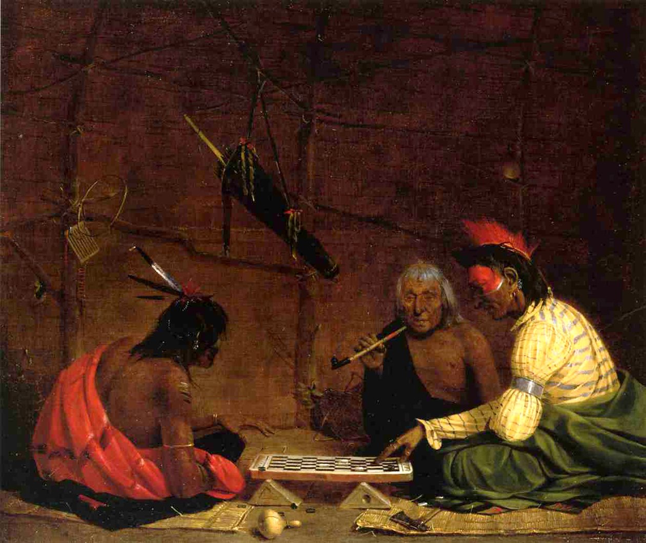 Indios Winnebago jugando a las Damas, 1842 de Charles Deas
