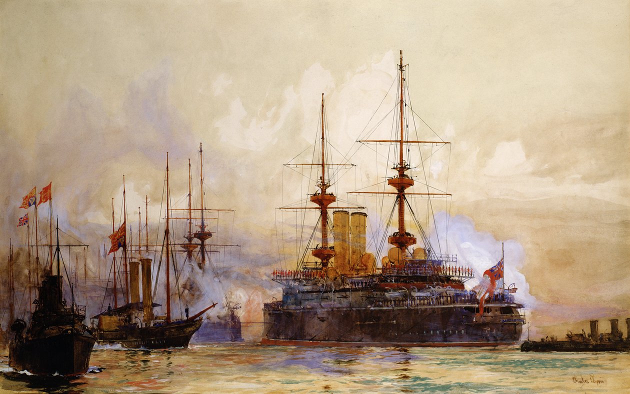 El cortejo fúnebre de la Reina Victoria de Charles Edward Dixon