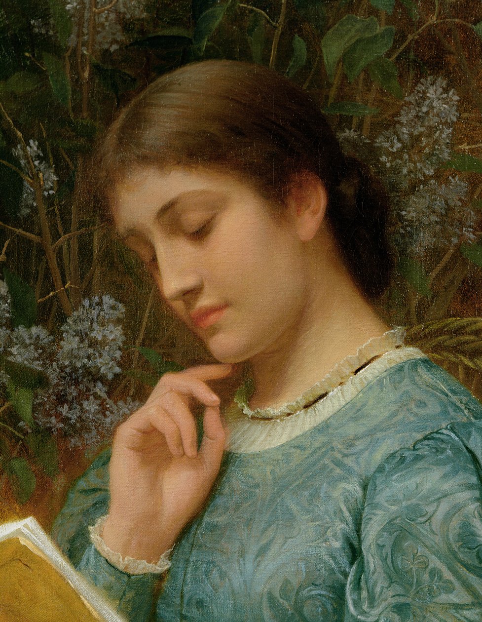 Niña Leyendo (Posiblemente Kate Dickens) de Charles Edward Perugini