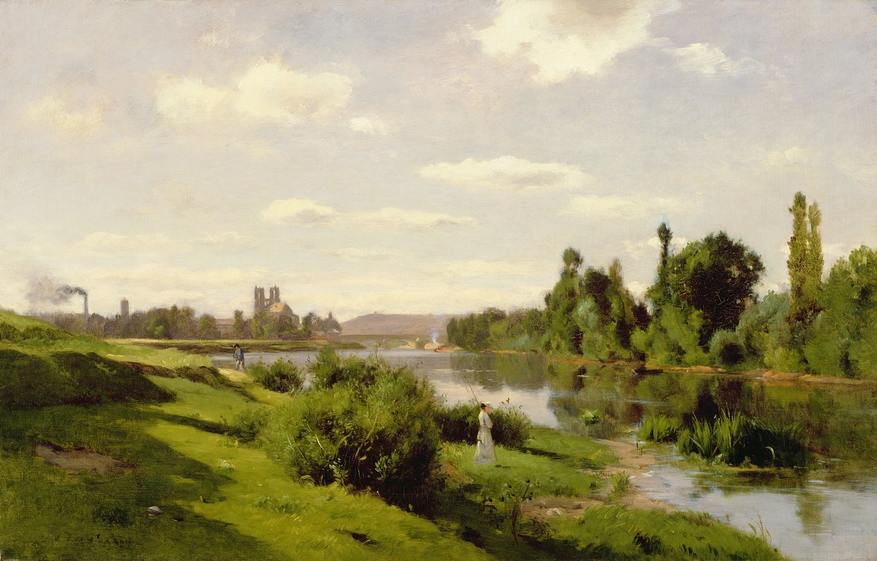 El río Sena en Mantes, c.1856 de Charles Francois Daubigny