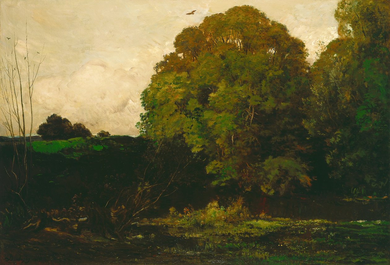 Un estanque en el Morvan, 1869 de Charles Francois Daubigny