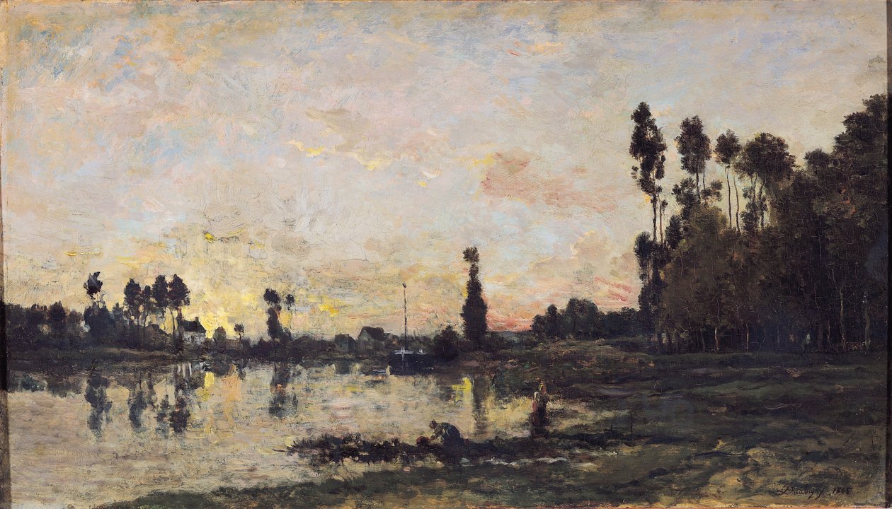 Atardecer en el Oise de Charles Francois Daubigny
