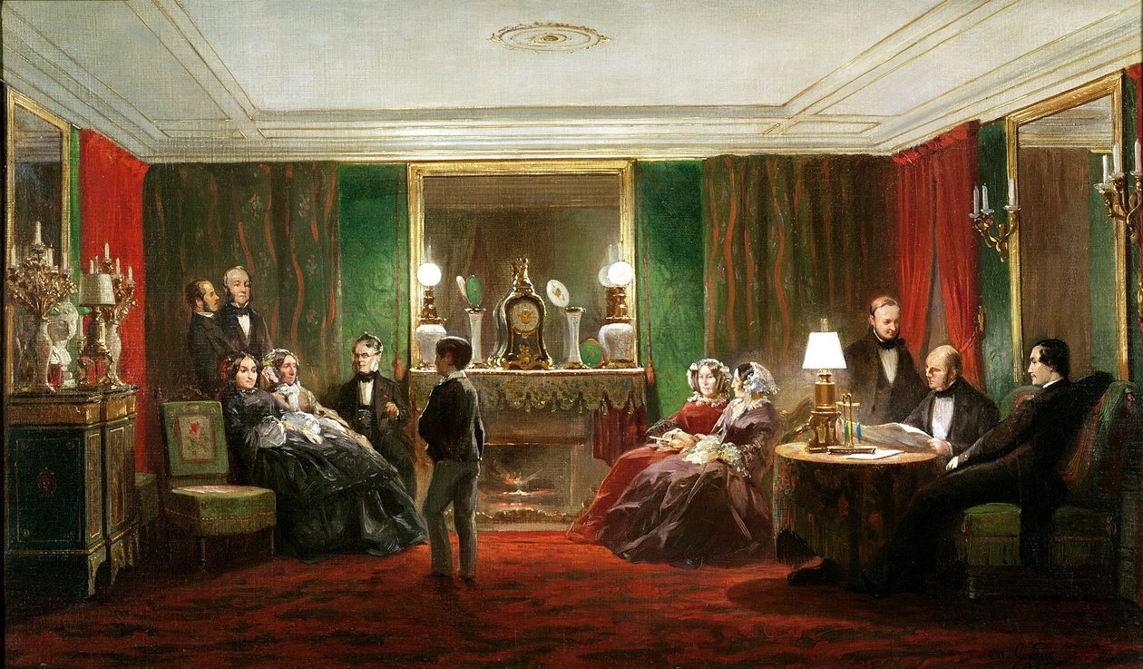 Interior de un Salón en Rue de Gramont, 1858 de Charles Giraud
